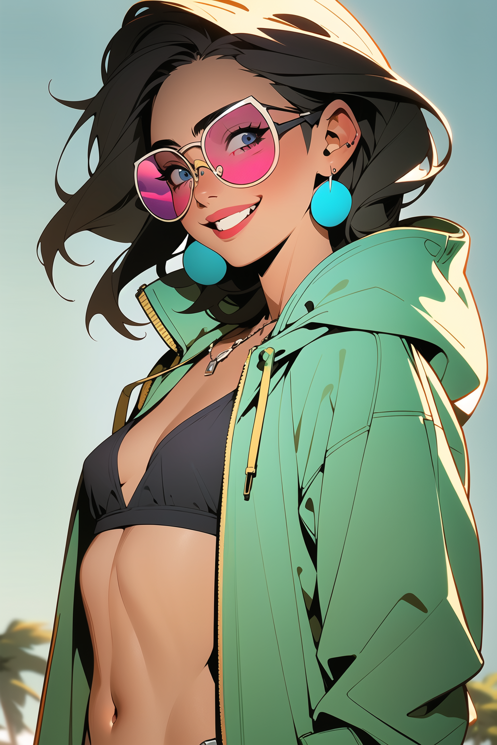 Best Hood Smile Blue