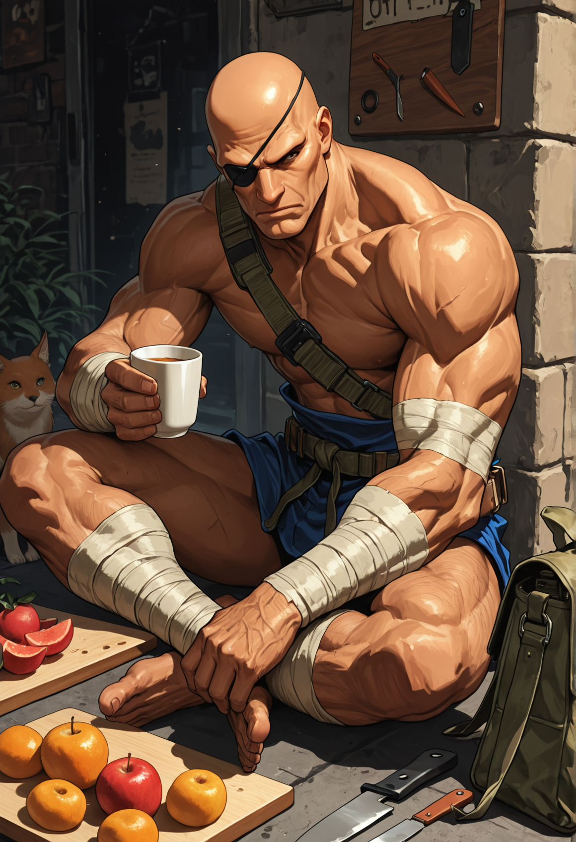Sagat Sora-bakabon حيوان أصلع