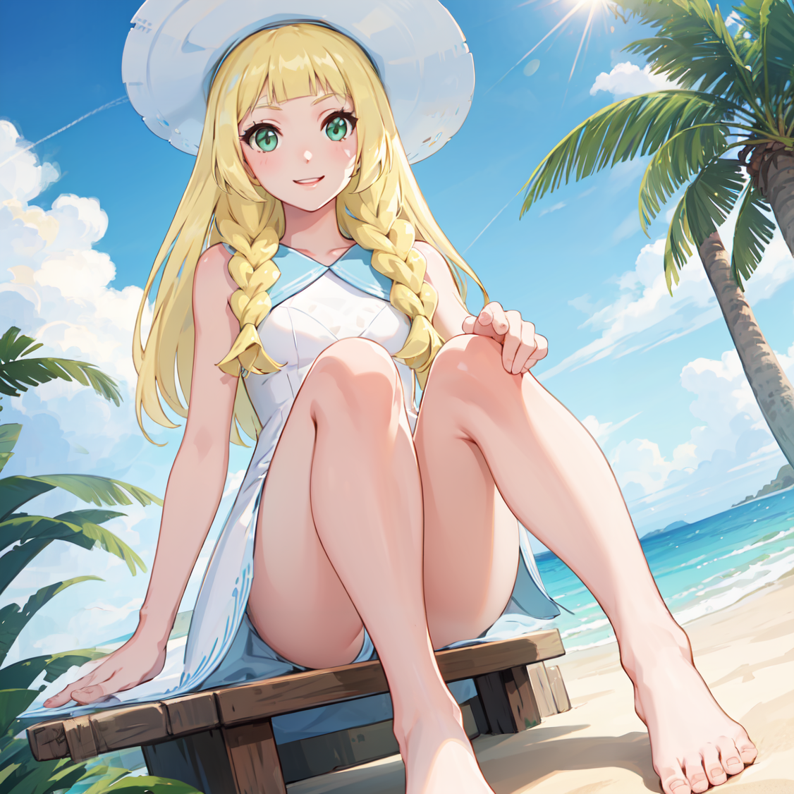 Lillie White Dress Sunhat