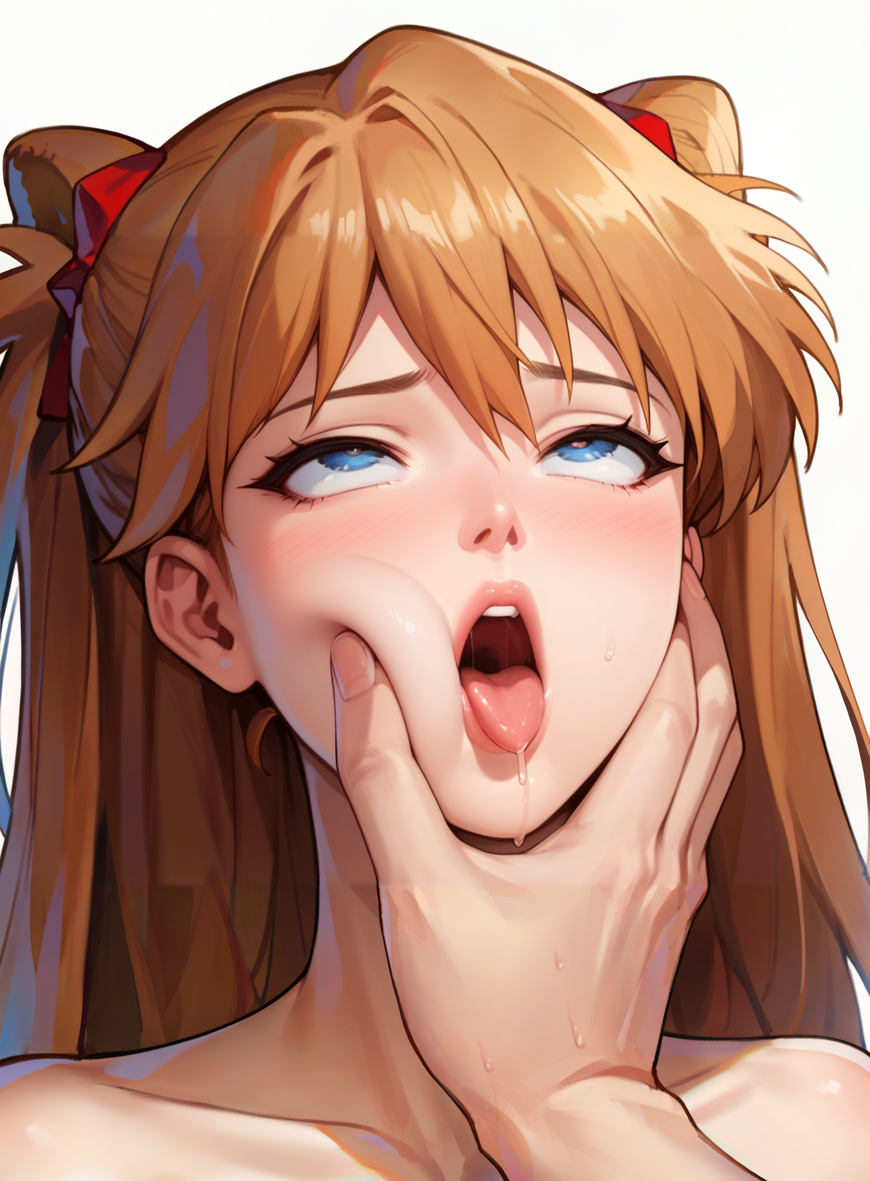 2D-Anime-Gesichtsnahaufnahme