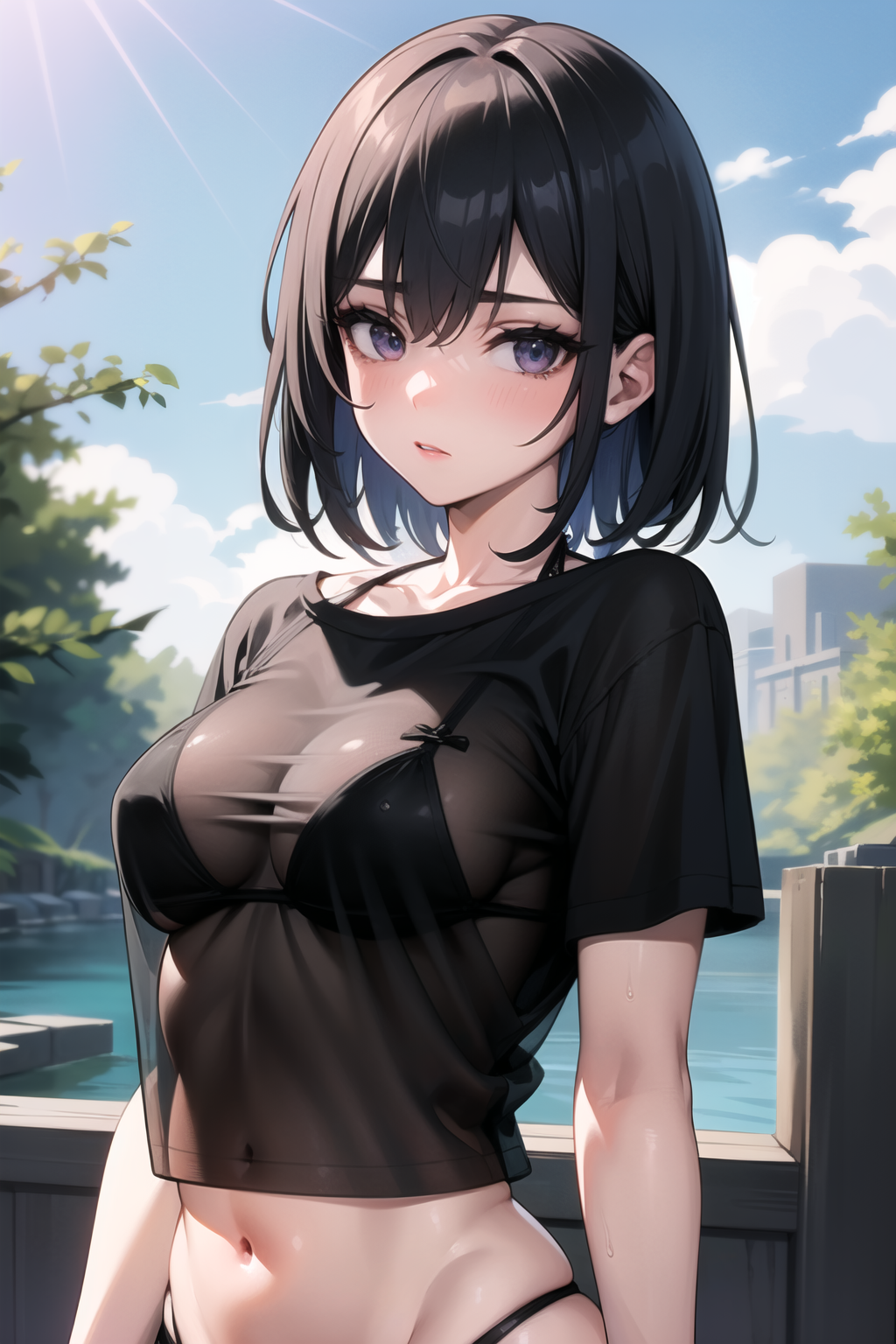 1girl Bikini Under Clothes