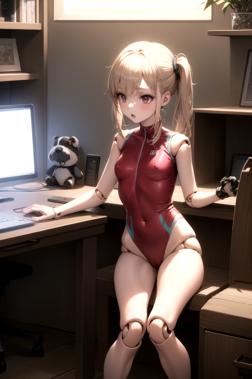 Articulacions de nina amb leotard atlètic