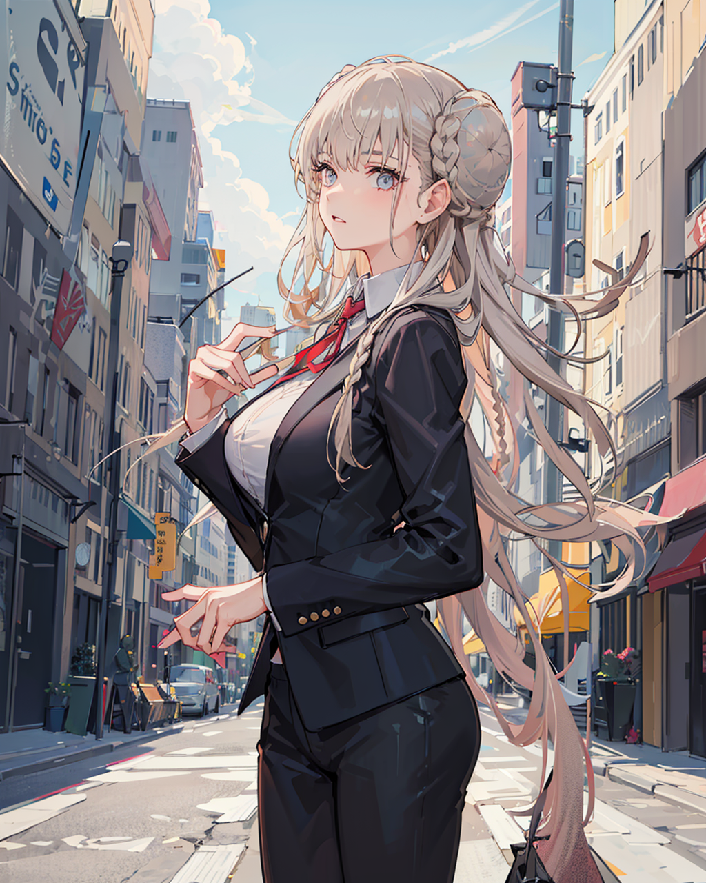 Large Breasts Outdoors Street