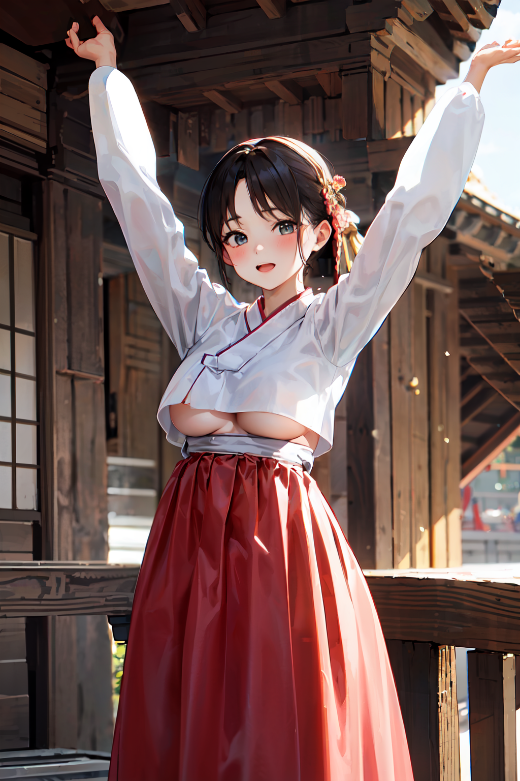 Hanbok stredné prsia ruky
