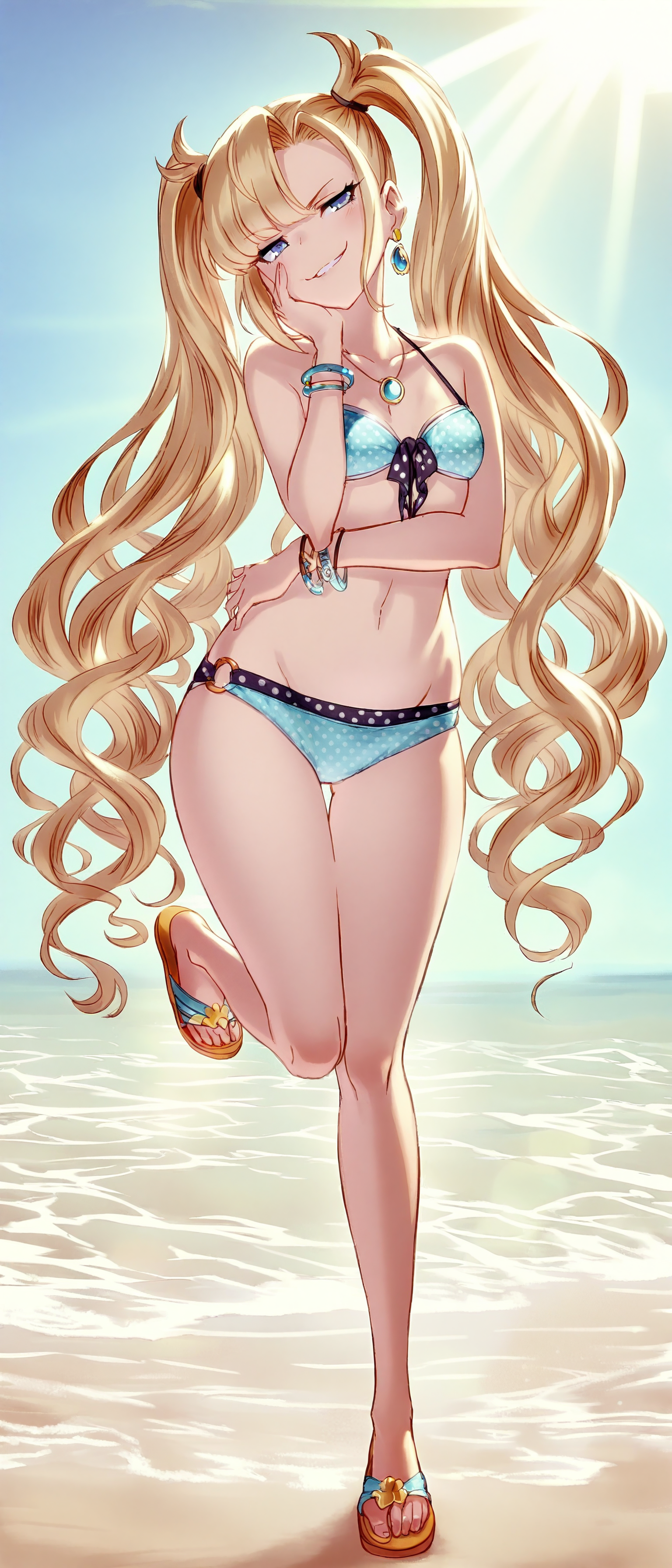 Fantasy Blond Vlasy Modré