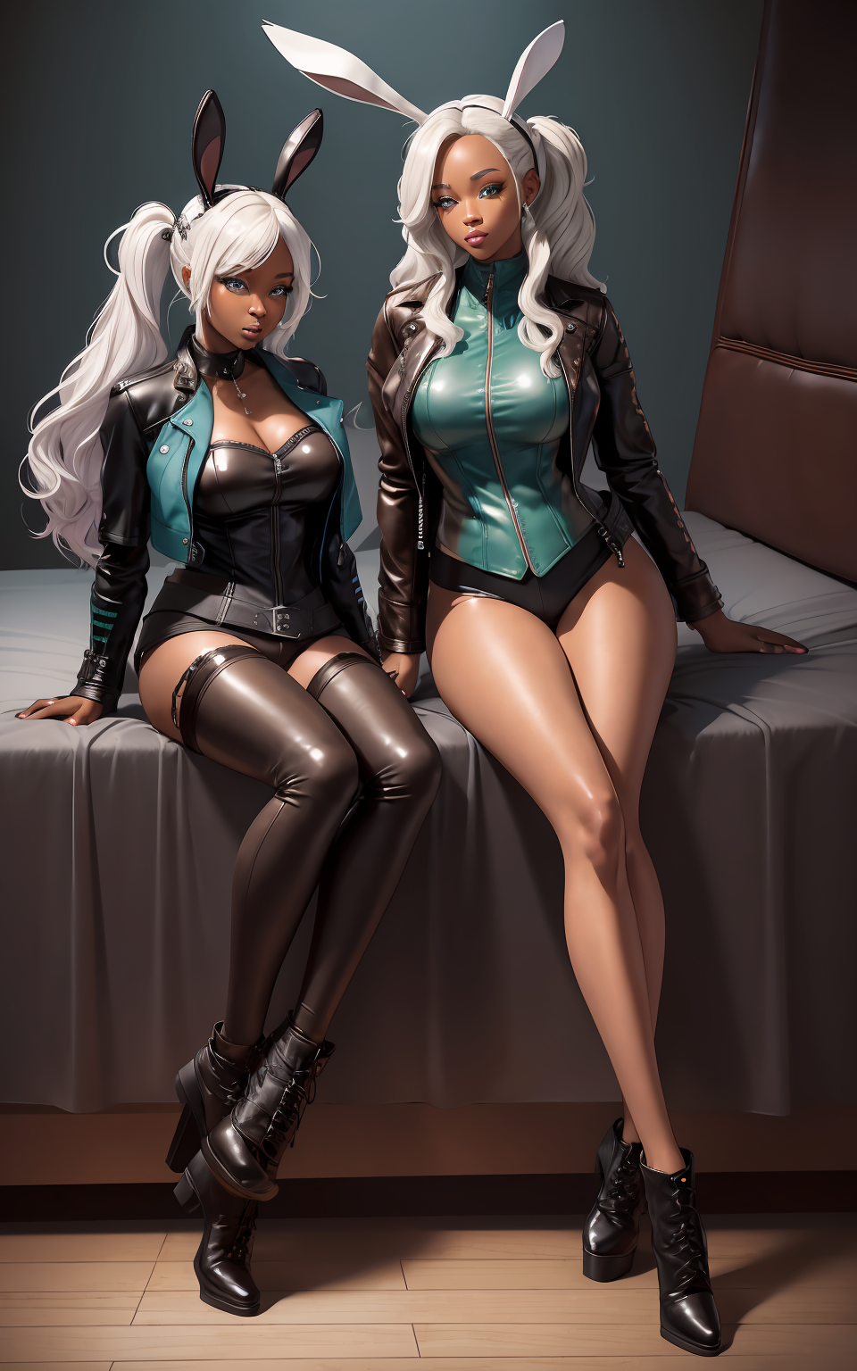 2girls Spirit Dark White