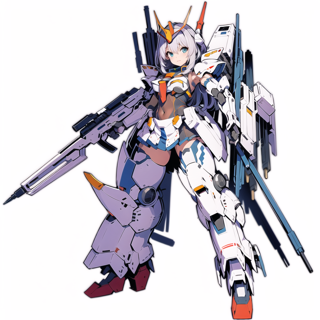 Stehendes Mecha mit Schusswaffe