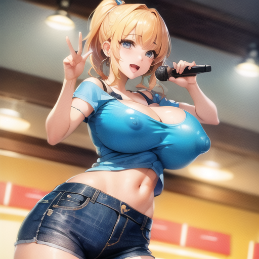 Pezon Girl Singing Karaoke