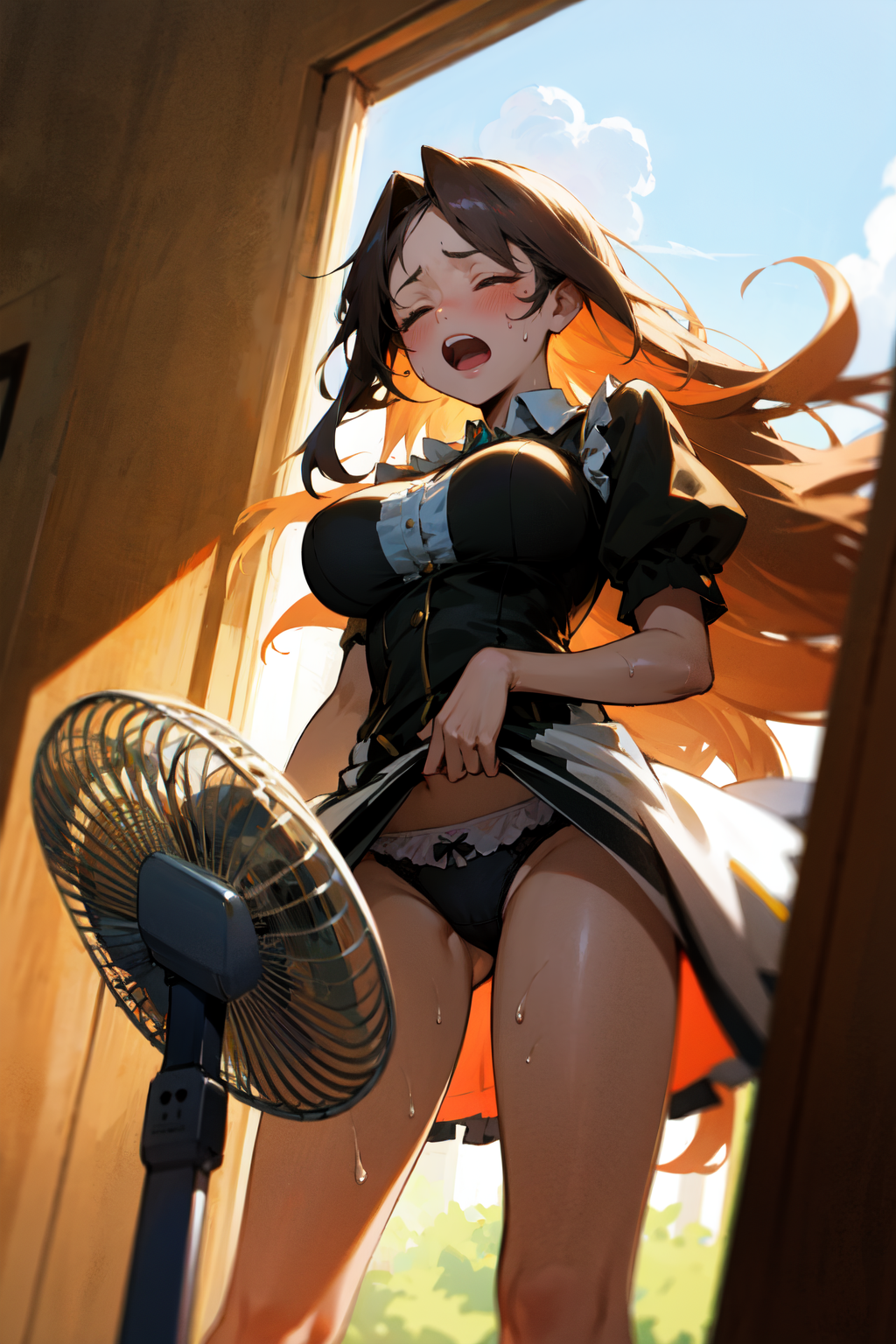 Ventilatore elettrico capelli lunghi