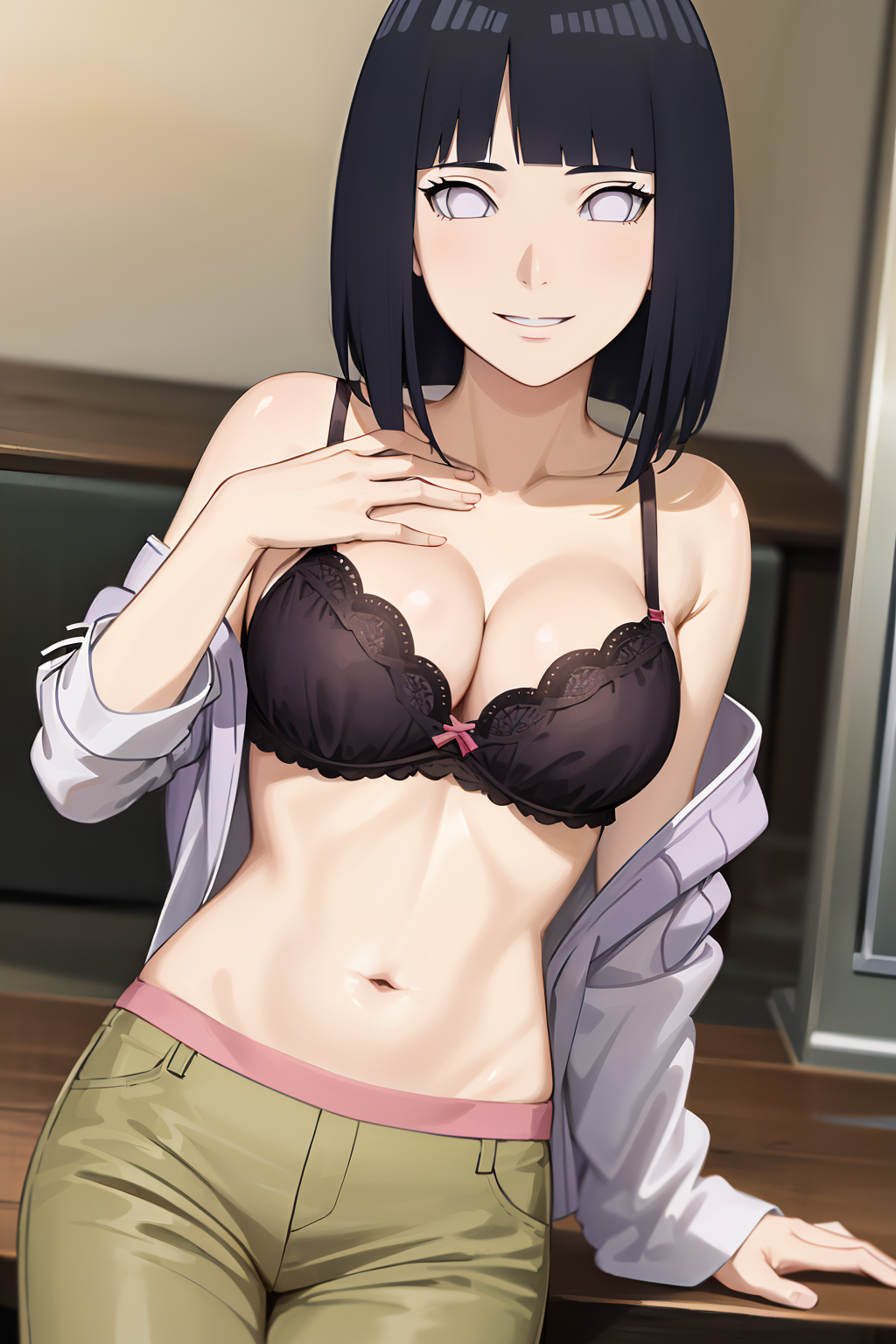 Mature Female Smile Purple