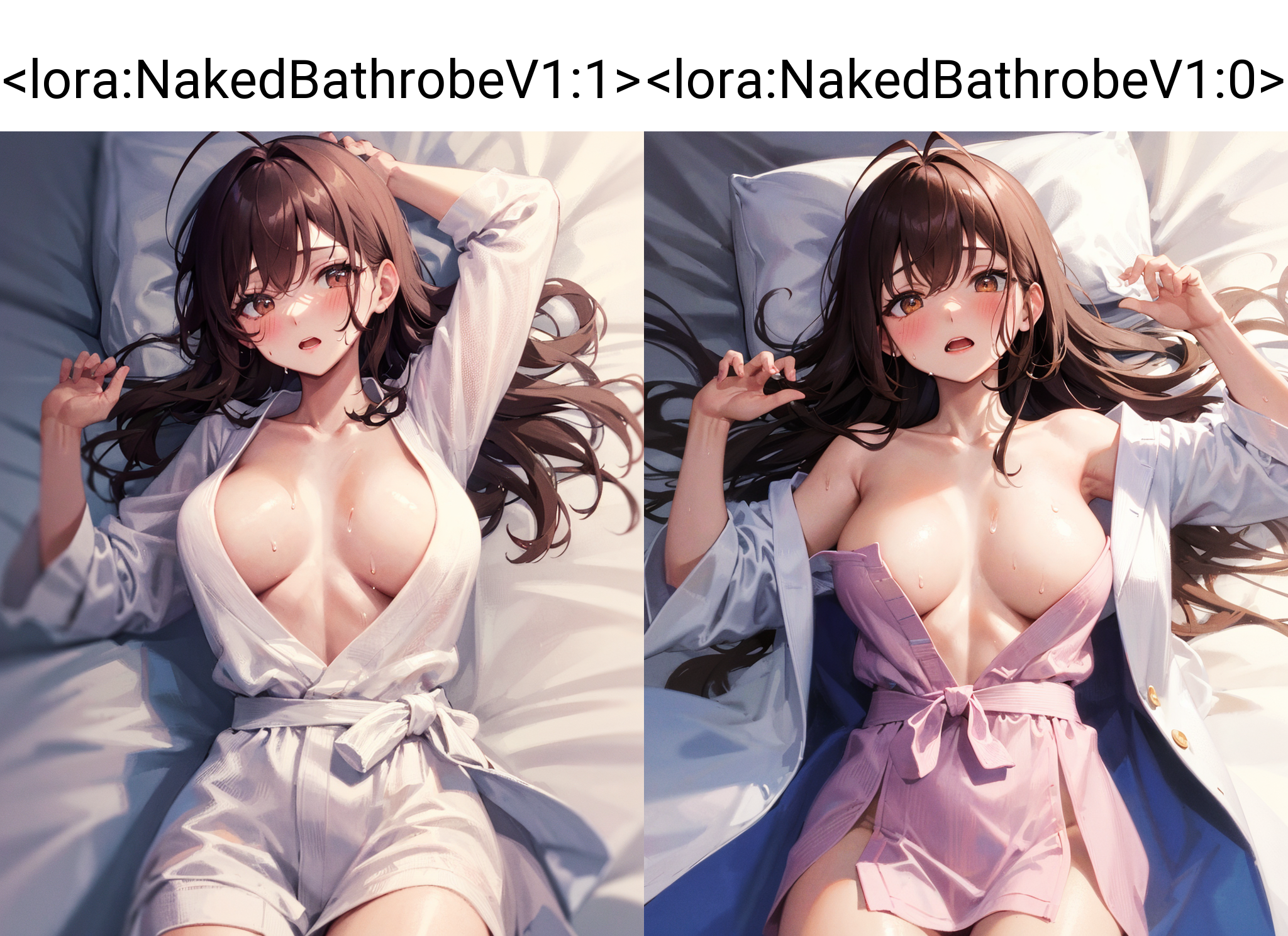 Nackt Bademantel Brüste Lang