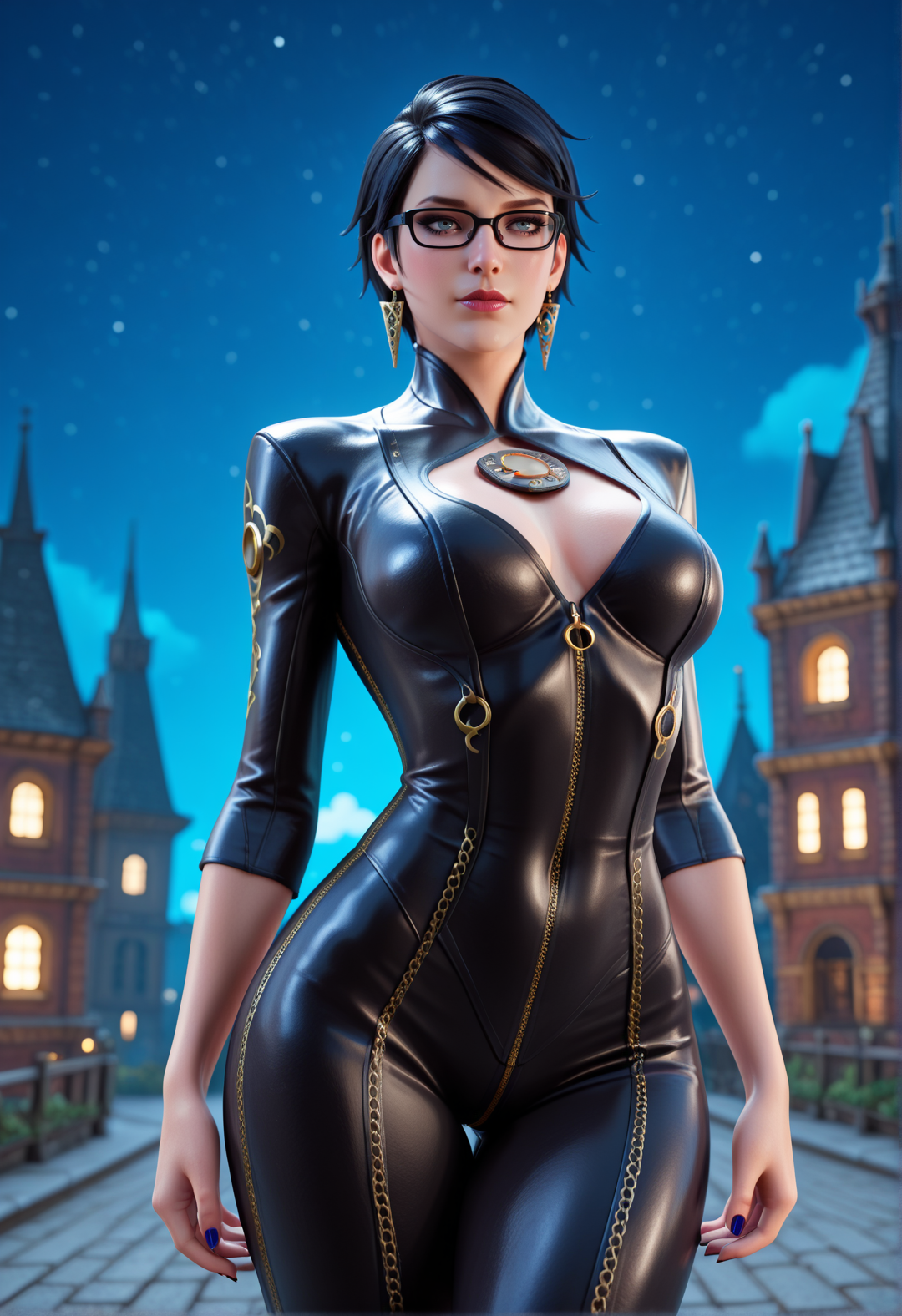 Outdoors Bayonetta Black Outfit