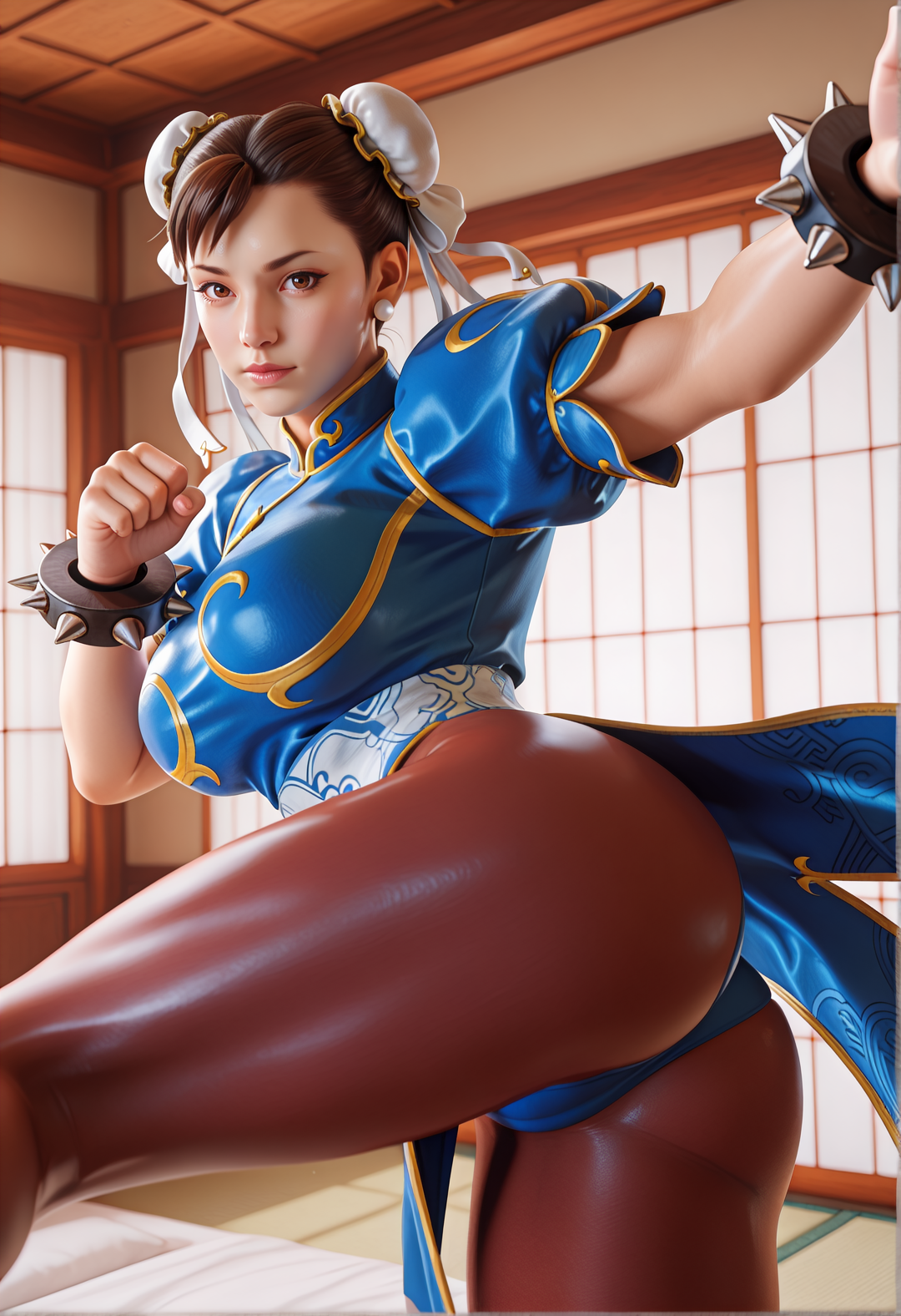 Indoors Chun-li Brown Hair